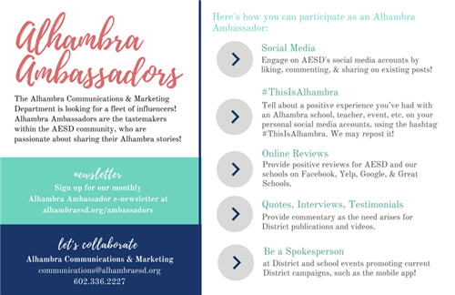 Alhambra Ambassadors Postcard Back 